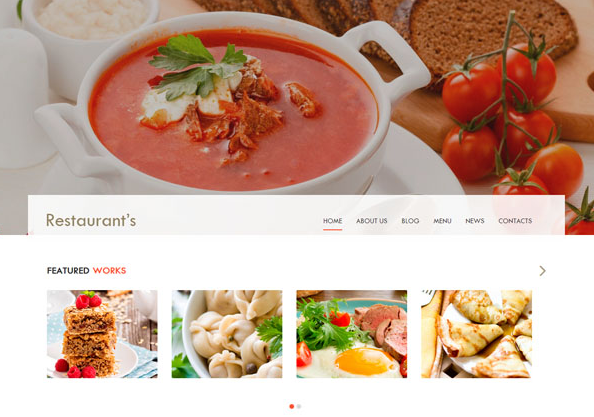 西餐厅bootstrap前端企业模板_html网站模板
