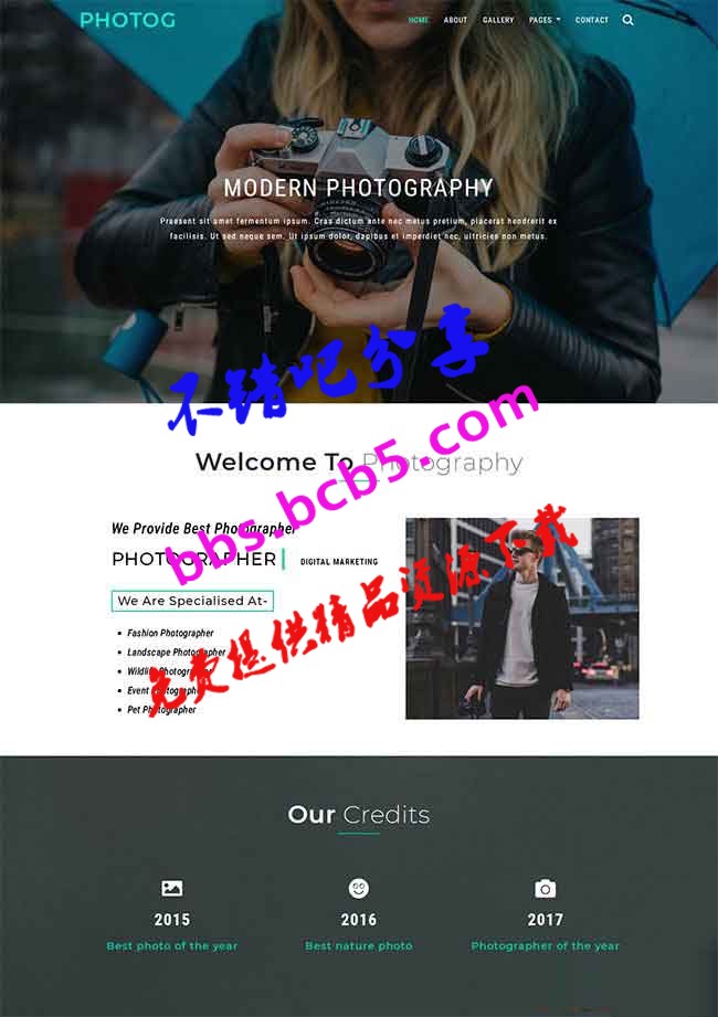 H5摄影工作室作品案例展示模板免费下载